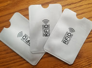 Vinyl RFID Card Sleeve Protector - Pack of 3 Sleeves