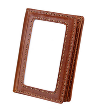 RFID Compact Wallet Business Card Holder with ID Window (Black Unisex)